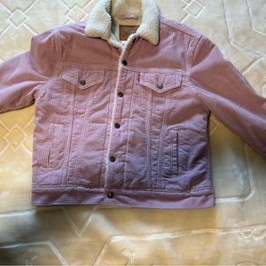 Levi’s pink corduroy jacket.